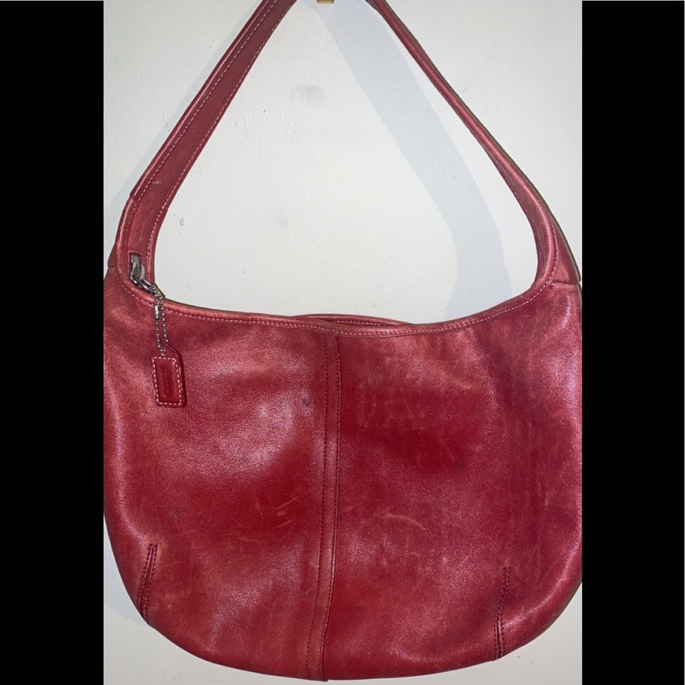 Vintage Coach Red Leather Purse